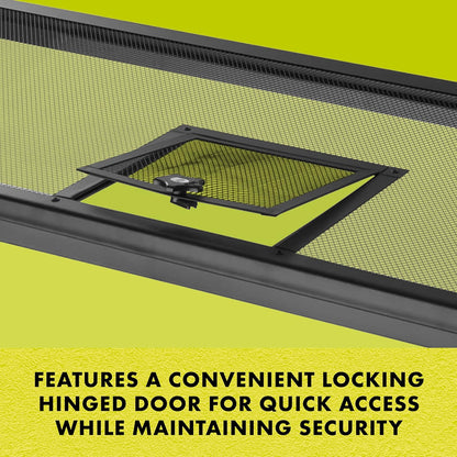 Zilla Pet Reptile Terrarium Fresh Air Screen Cover with Hinged Door 24" x 12"