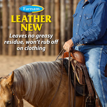 Farnam Leather New Deep-Cleaning Conditioner and Restorer for Saddles and Leather, 16 Ounces