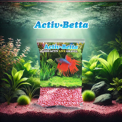 Activ Betta Neon Pink Aquarium Gravel - 1 lb - Natural Freshwater Substrate with Live Beneficial Elements - Instant Cycling, Easy Maintenance