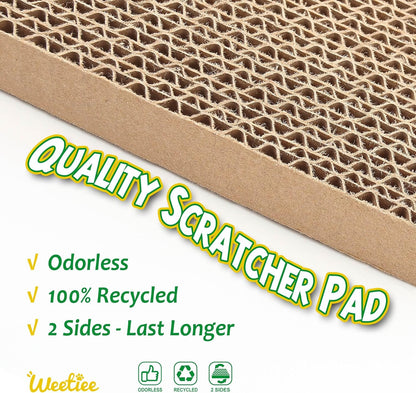 Cat Scratcher, Scratch Pad with Oil Painting, Furniture Saver Scratching Board, Cardboard Cat Scratcher House with Frame, Large Scratching Pad & Scratcher Bed, Cat Cardboard Scratcher for Indoor Cats
