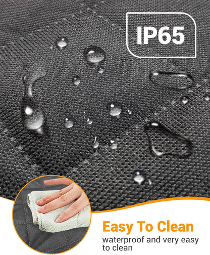 Dog Car Seat Cover, 600D Heavy Durable Dog Seat Cover for Back Seat, 100% Waterproof Scratch Proof Nonslip Dog Hammock for Car with Side Flap, Pet Back Seat Covers for Car with Seatbelt Black