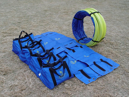 20' Heavy Duty Dog Agility Tunnel with 2 Sets of Tiedown System, Competition & Training, Multiple Colors, 2 Lengths (Blue)