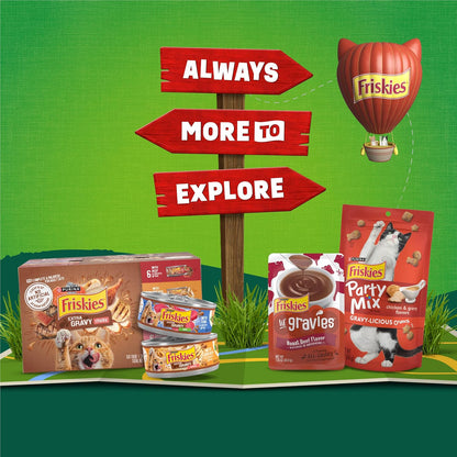 Purina Friskies Gravy Swirlers with Flavors of Chicken, Salmon and Gravy Dry Cat Food - 22 lb. Bag