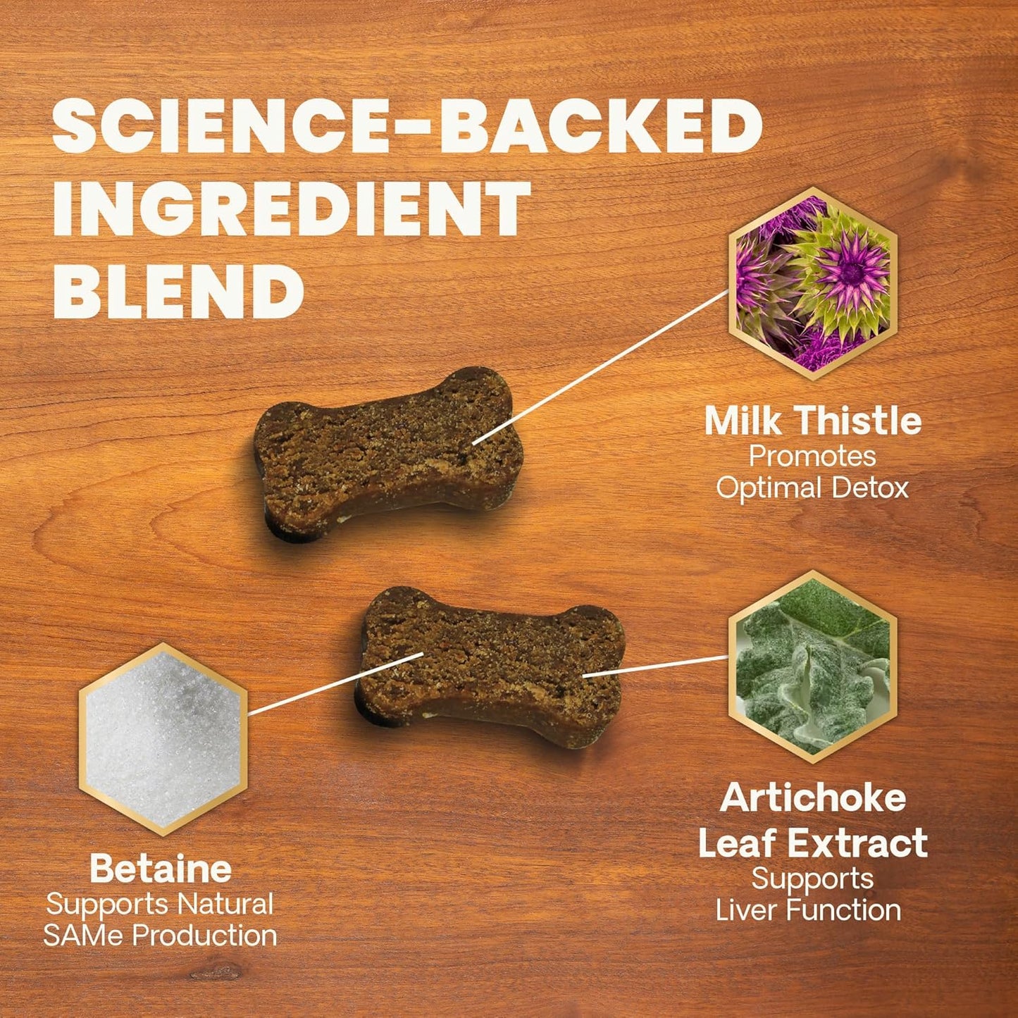 VetriScience Liver Health Chews with Milk Thistle, Vetri Liver Detox Supplement for Dogs, Turmeric and Artichoke Leaf for Liver Support and Detoxification, Chicken, 60 Count