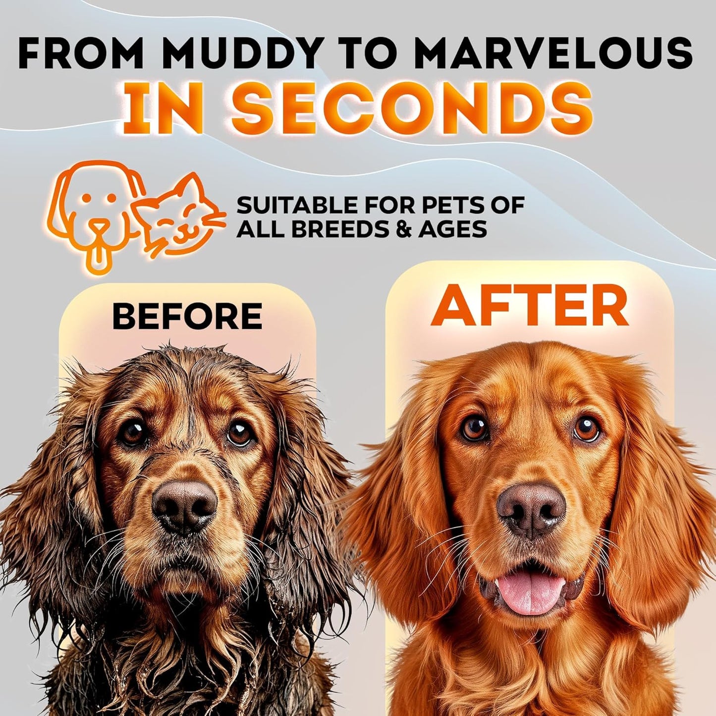 2026 New – Pet Cleaning Glove Wipes for Dogs & Cats – Wet Deodorizing Grooming Gloves for Paws, Body, Ears, Face & Coat – Hypoallergenic Hydrating Lavender Scent – Daily Care & Travel Use – 18 Count