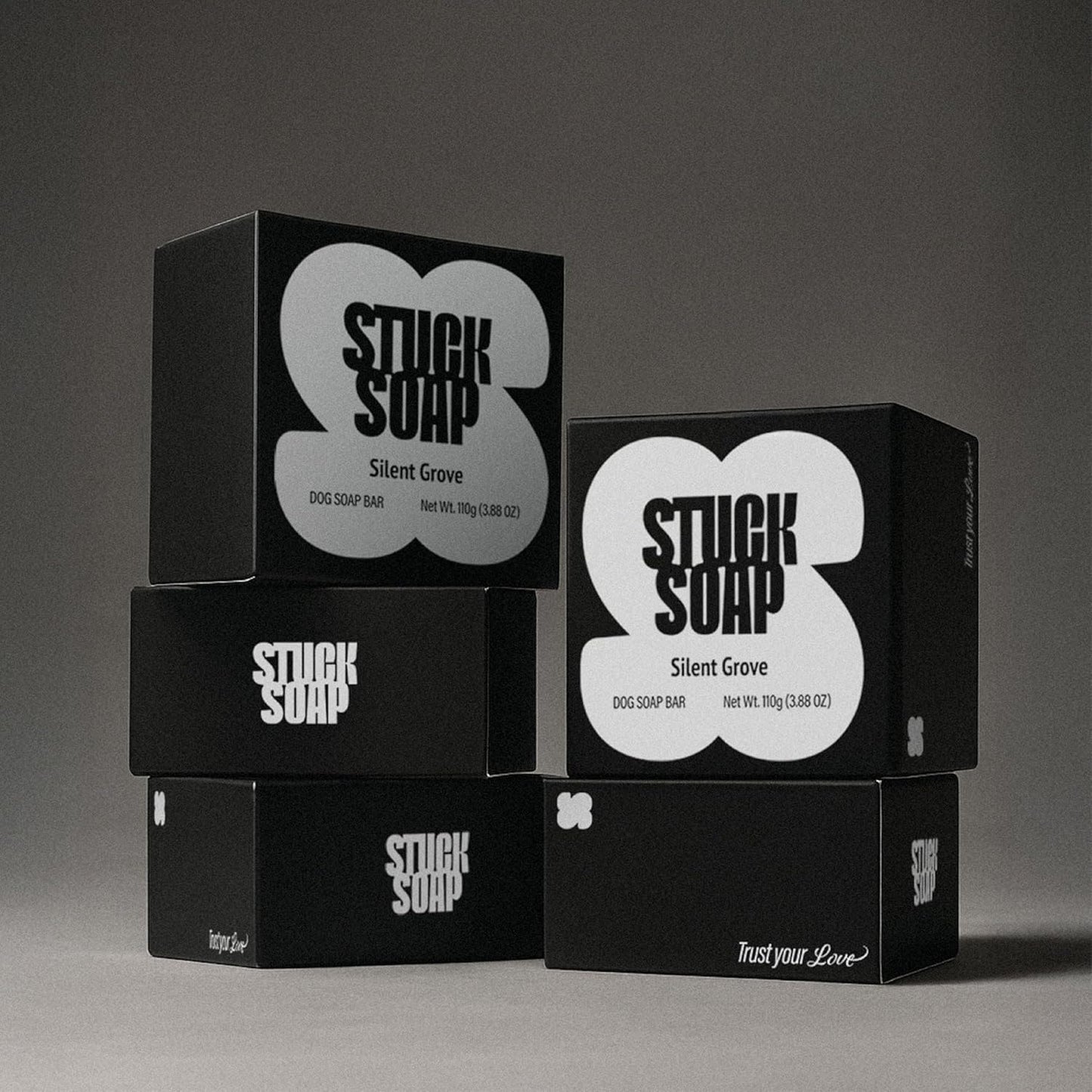 Vegan Dog Shampoo Bar Premium K-Beauty Inspired Gentle Dog Shampoo Bar for Sensitive Skin with Green Tea, Camellia Oil & Centella Asiatica, Elegantly Scented (Silent Grove)