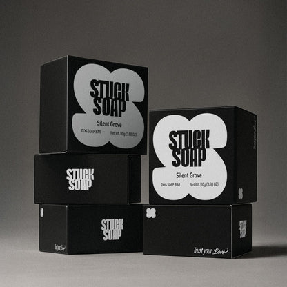 Vegan Dog Shampoo Bar Premium K-Beauty Inspired Gentle Dog Shampoo Bar for Sensitive Skin with Green Tea, Camellia Oil & Centella Asiatica, Elegantly Scented (Silent Grove)