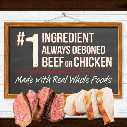 Merrick Grain Free Premium and Natural Canned Dog Food, Soft and Healthy, Real Beef and Chicken Variety Pack - (Pack of 1) 9.5 lb. Cans