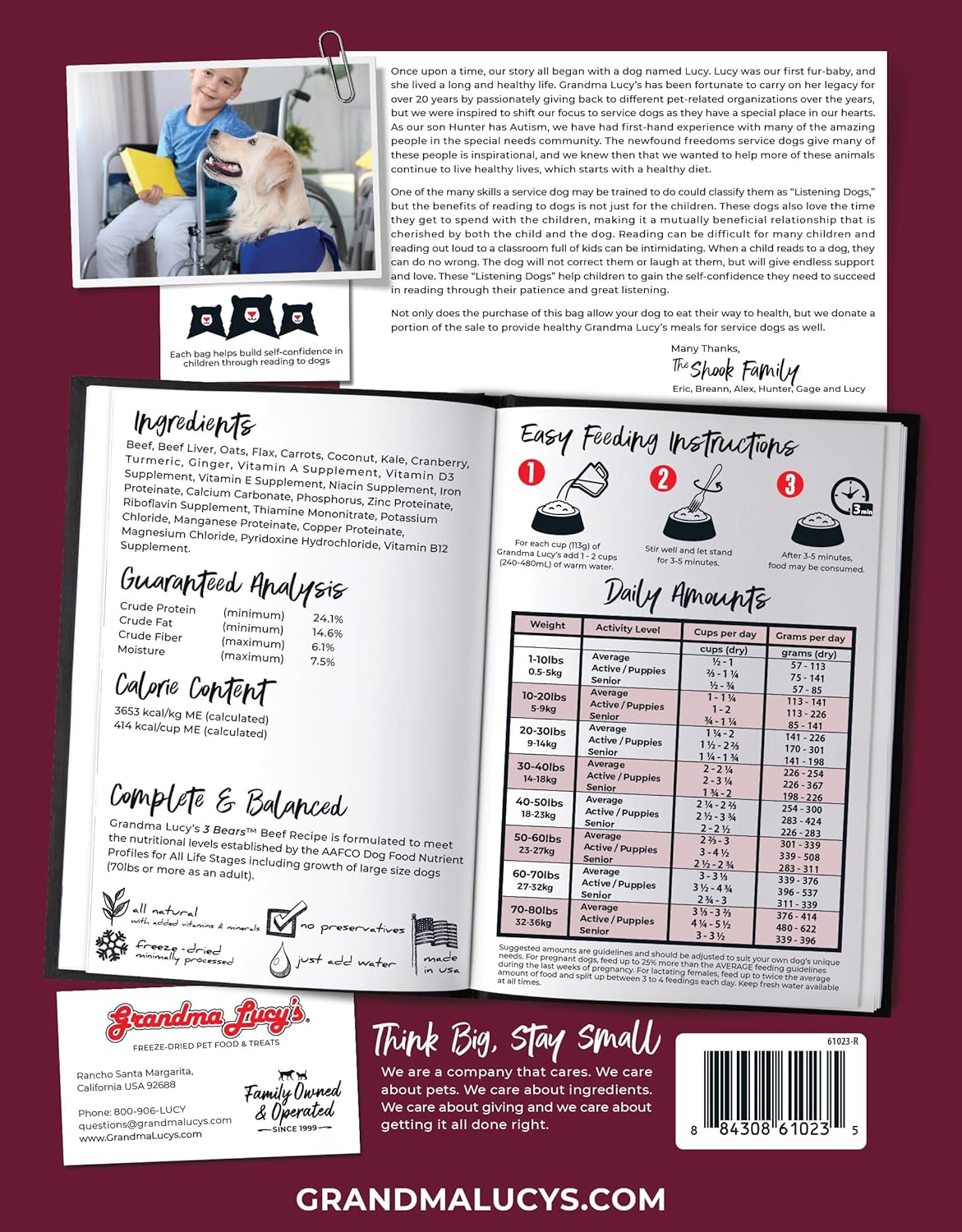 3 Bears Beef Dog Food - 3lb