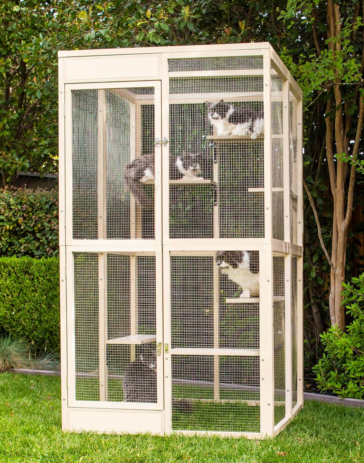 New Age Pet ECOFLEX® Kitty Katio Climber Cat House and Pen Combo