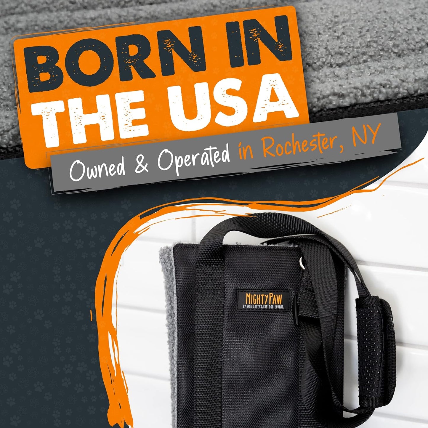 Mighty Paw Dog Lift Harness - 20-60 lbs Dog Hip and Hind Leg Support Sling - Comfortable Assistance for Elderly or Injured Pets with Hip and ACL Brace - Back Support Harness Carrying Sling - Medium