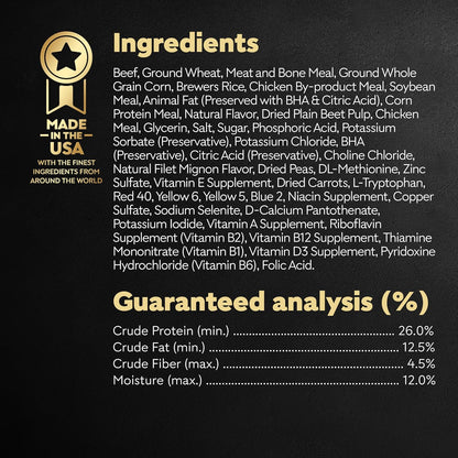 Cesar Small Breed Dry Dog Food Filet Mignon Flavor and Spring Vegetables Garnish, 5 lb. Bag