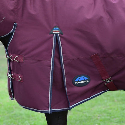 WeatherBeeta ComFiTec Essential Turnout Combo 360g, Burgundy/Navy, 81"