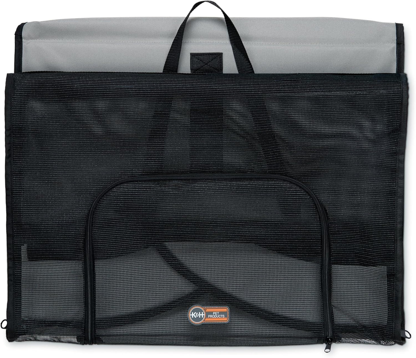 K&H Pet Products Enclosed Large Dog Car Seat, Travel Safety Carrier, Dog Travel Car Seat, Soft-Sided Covered Pet Carrier, Washable Pad, Multiple Entrances, Mesh Windows - Large 29.5 X 22 X 25.5in