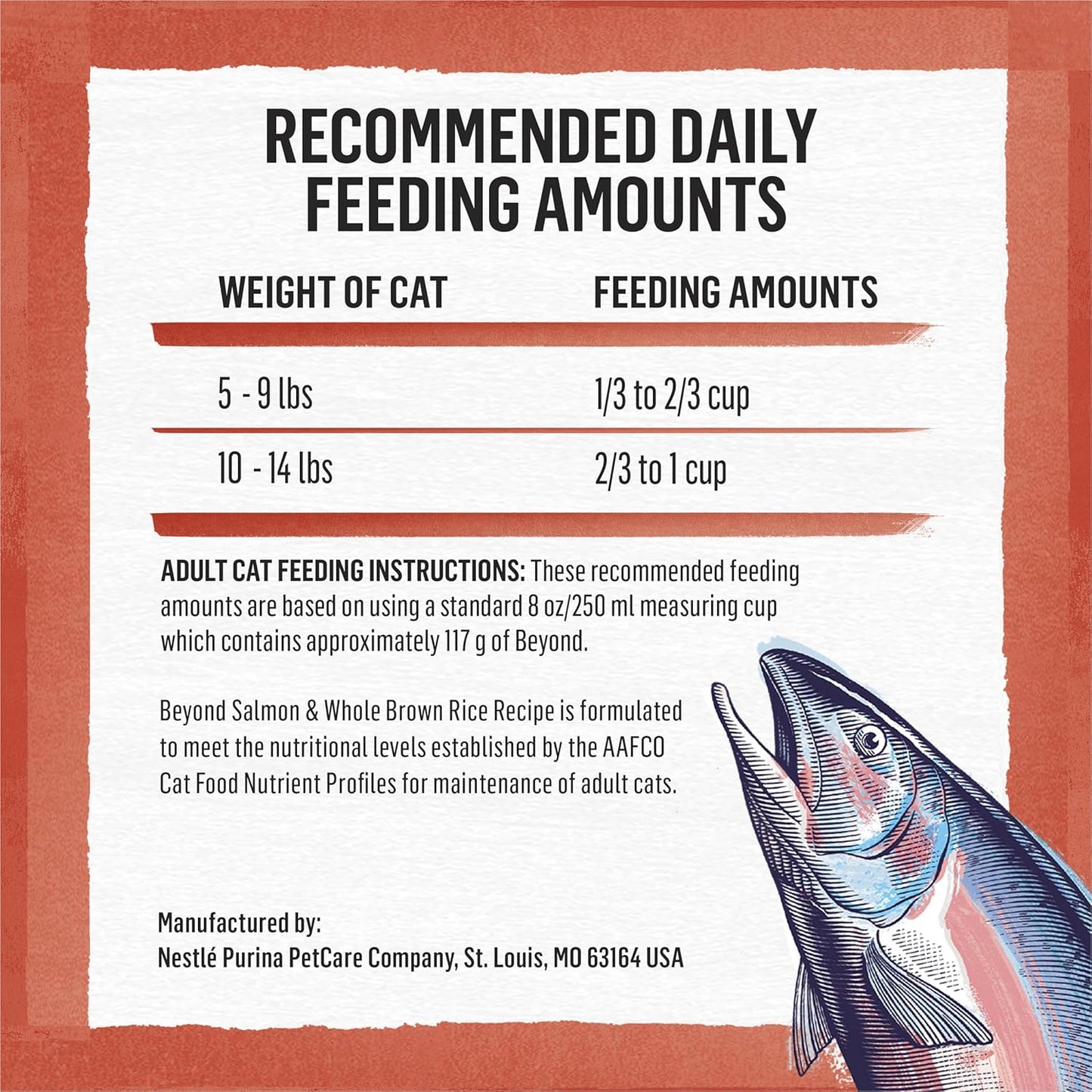 Purina Beyond Natural Wholesome Ingredients for Whole Health Dry Cat Food Salmon and Whole Brown Rice Recipe - 3 lb. Bag