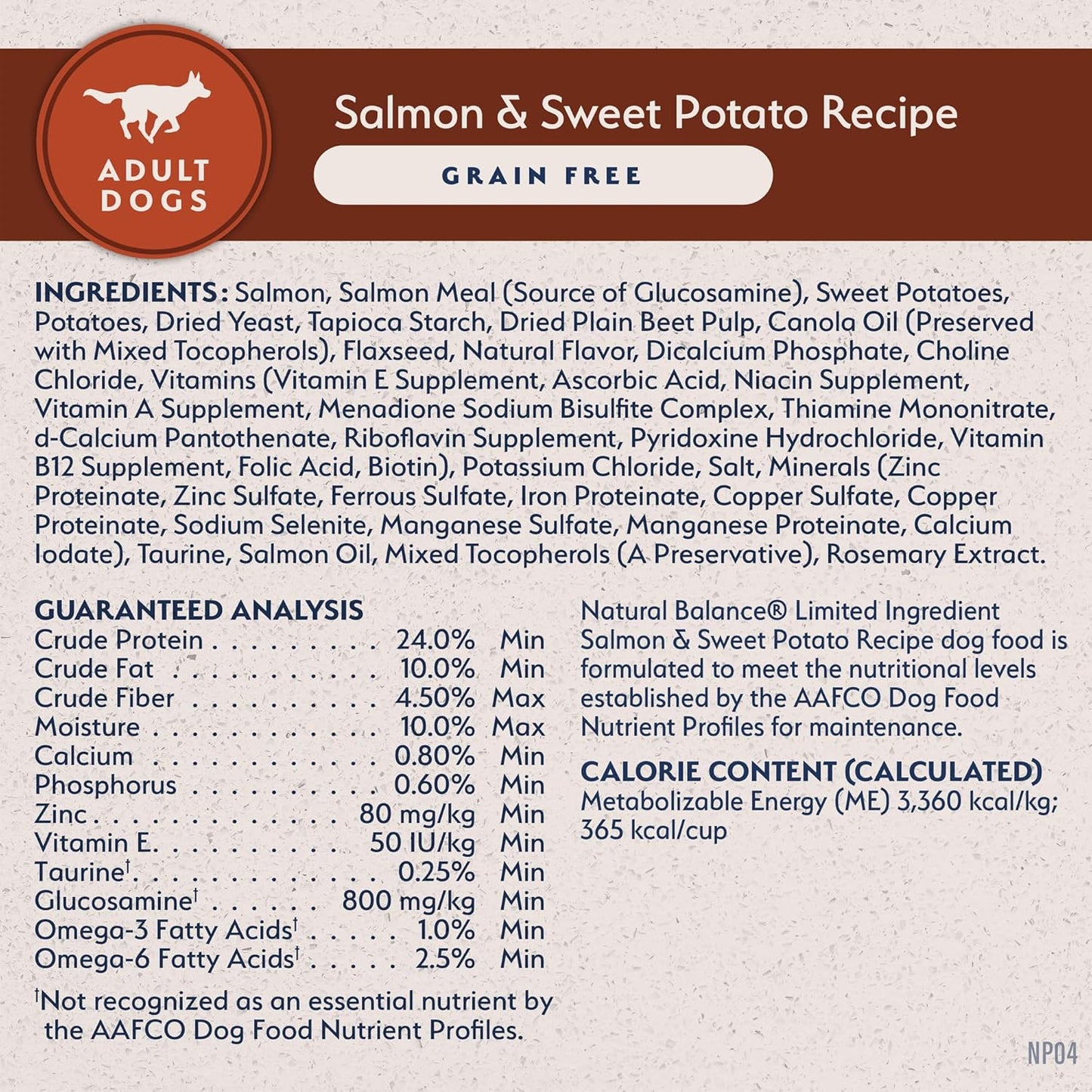 Natural Balance Limited Ingredient Grain Free Salmon & Sweet Potato Dry Dog Food, Sensitive Stomach, 24 lb (Pack of 1)