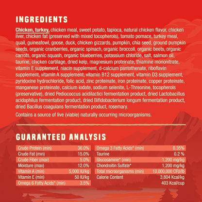 Stella & Chewy's Wild Red Raw Blend Kibble - Premium Freeze-Dried Raw Coated Dog Food - Perfect For Picky Eaters - High Protein Grain Free with 6 Poultry Sources - 3.5lb Bag