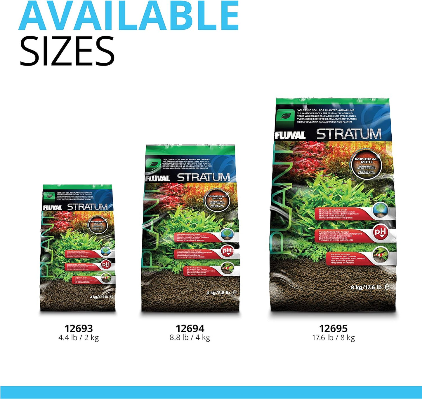 Fluval 12694 Plant and Shrimp Stratum for Freshwater Fish Tanks, 8.8 lbs. – Aquarium Substrate for Strong Plant Growth, Supports Neutral to Slightly Acidic pH