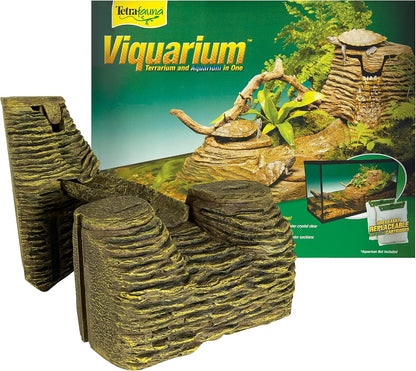 TetraFauna Viqaquarium, All-In-One Terrarium And aquarium, Ideal For Aquatic Reptiles And Amphibians