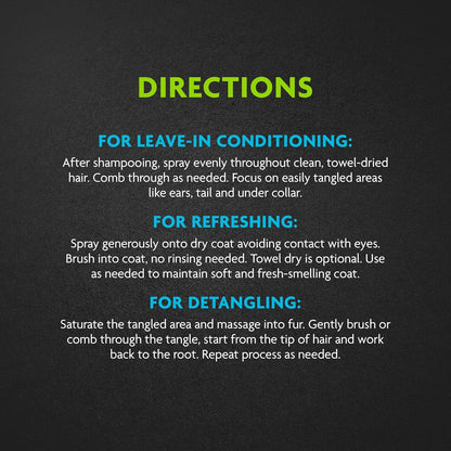 FURminator deTangling Leave-in Conditioner Spray, 8.5 Ounces, Lightly Scented, Gentle Ingredients Keep Coat and Skin Moisturized