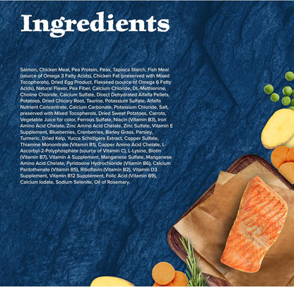 Blue Buffalo Wilderness Natural High Protein, Grain Free Dry Food for Adult Cats, Salmon, 11-lb Bag