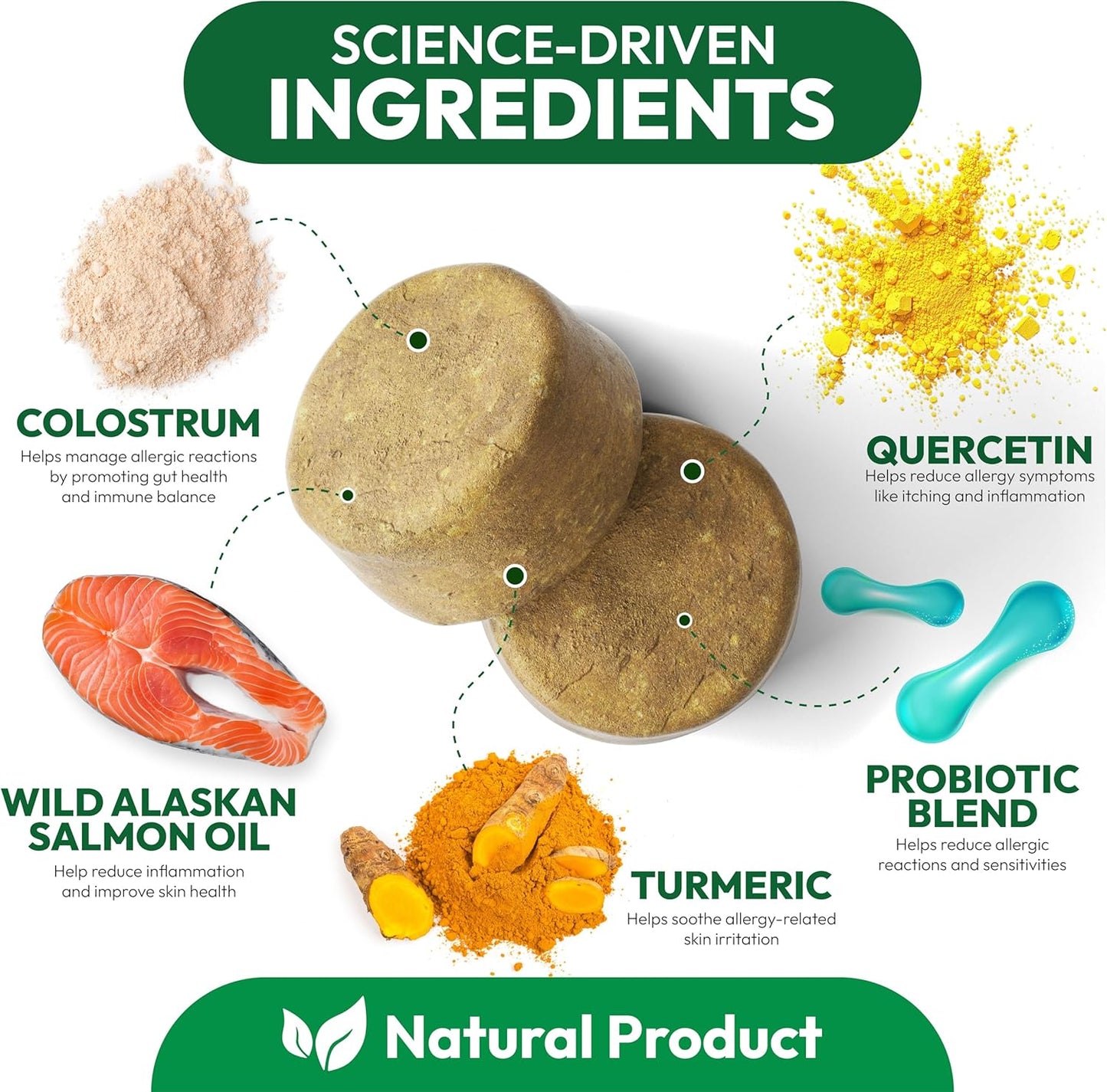 Dog Allergy Relief Chews - 170 Dog Allergy Chews - Itch Relief for Dogs - Omega 3 Fish Oil, Probiotics For Itchy Skin & Hot Spots Allergies, Paw Licking, Dry Skin & Coat Supplement - Beef Liver Flavor