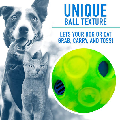 Franklin Pet Supply Co. RSF Laugh and Wiggle Ball – Interactive – Fun Small 4.5" Ball for Dogs or Cats– Encourage Endless Play