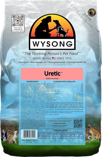 Wysong Uretic - Dry Natural Food for Cats, Chicken, 5 pounds