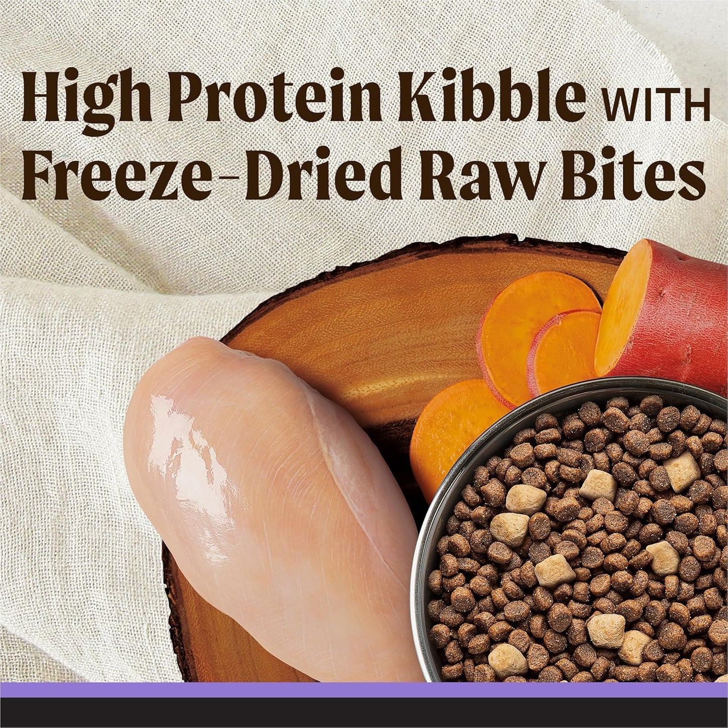 Merrick Backcountry Grain Free Dry Puppy Dog Food, Kibble with Freeze Dried Raw Pieces, Chicken Recipe - 4.0 lb. Bag