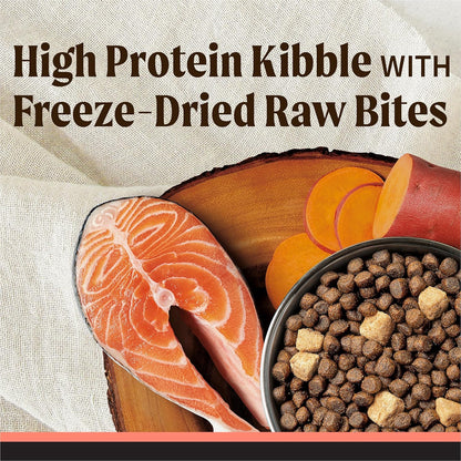 Merrick Backcountry Grain Free Dry Adult Dog Food, Kibble With Freeze Dried Raw Pieces, Pacific Catch With Salmon - 4.0 lb. Bag