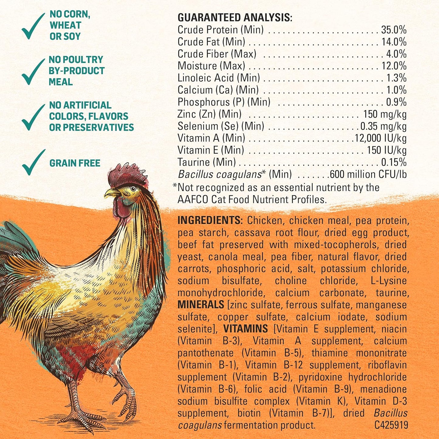 Purina Beyond Grain Free White Meat Chicken and Egg Recipe Natural Cat Food High Protein Cat Food Dry Formula - 5 lb. Bag