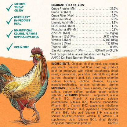 Purina Beyond Grain Free White Meat Chicken and Egg Recipe Natural Cat Food High Protein Cat Food Dry Formula - 5 lb. Bag