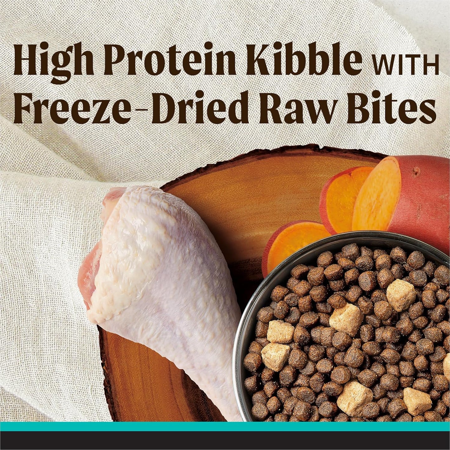 Merrick Backcountry Grain Free Dry Adult Dog Food, Kibble With Freeze Dried Raw Pieces, Game Bird Recipe - 4.0 lb. Bag