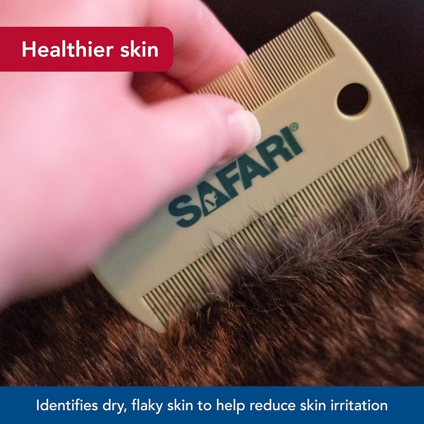 Coastal Pet Safari Double-Sided Grooming Comb - One Size Short Hair Dog Grooming Kit for Flea Prevention and Detection