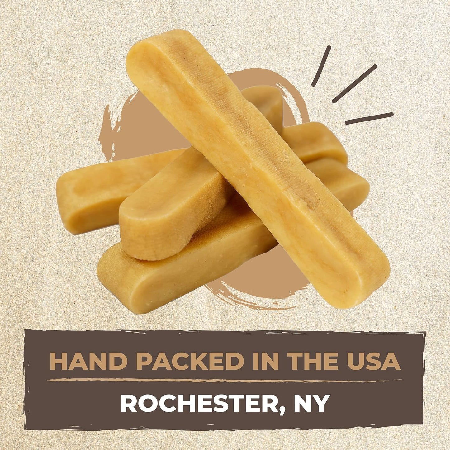 Mighty Paw Yak Cheese Chews for Dogs | All-Natural Long Lasting Pet Treats. Odorless and Great for Oral Health. Limited-Ingredient Chews for Puppies & Power-Chewers (Small, 12 Pack)