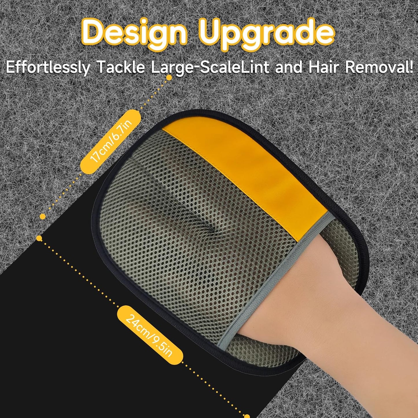 Pet Hair Removal Glove, Magic Brush Electrostatic Mitt, Pet Hair Remover Tool for Dog & Cat, Reusable Pet Hair Gloves Pet Grooming Needs, Fur Remover for Couch, Clothing, Carpet & Car Seat