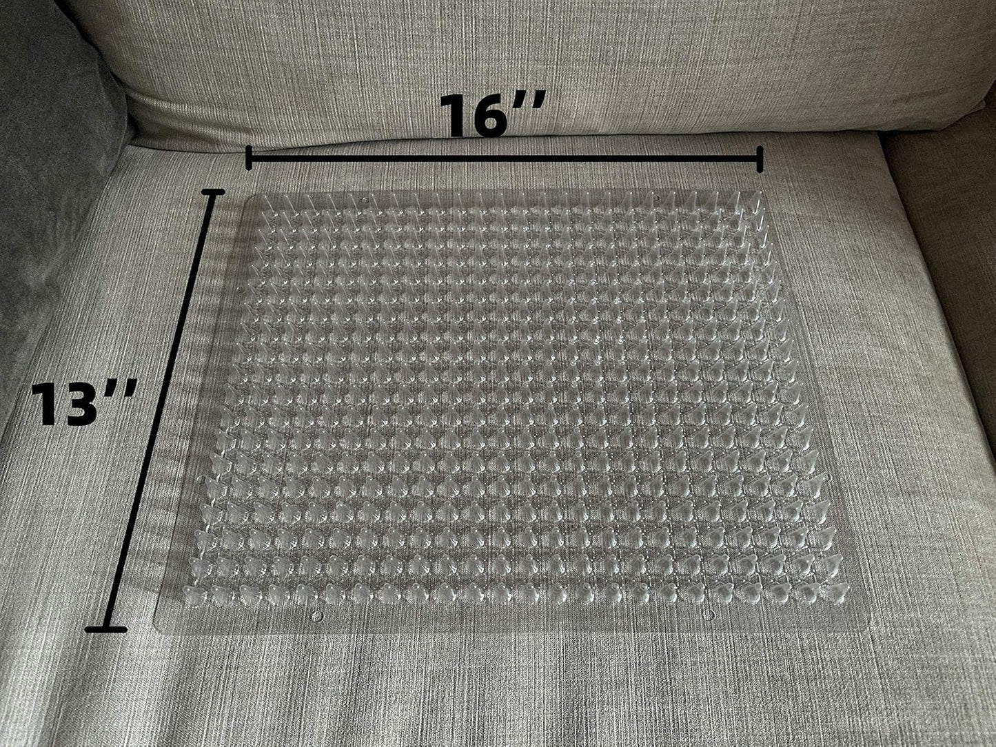 12 Pack Cat Repellent Outdoor/Indoor Scat Mat for Cats&Dogs, Keep Away Pest Plastic Mats with Spikes,16 x 13 Inches